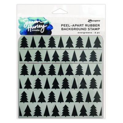 Ranger Simon Hurley Cling Stamps - Evergreens